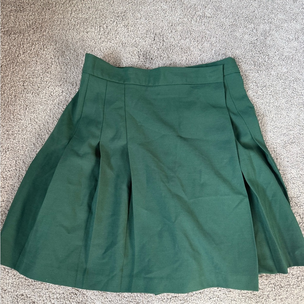 ASOS Green Pleated Skater Mini wrap Skirt